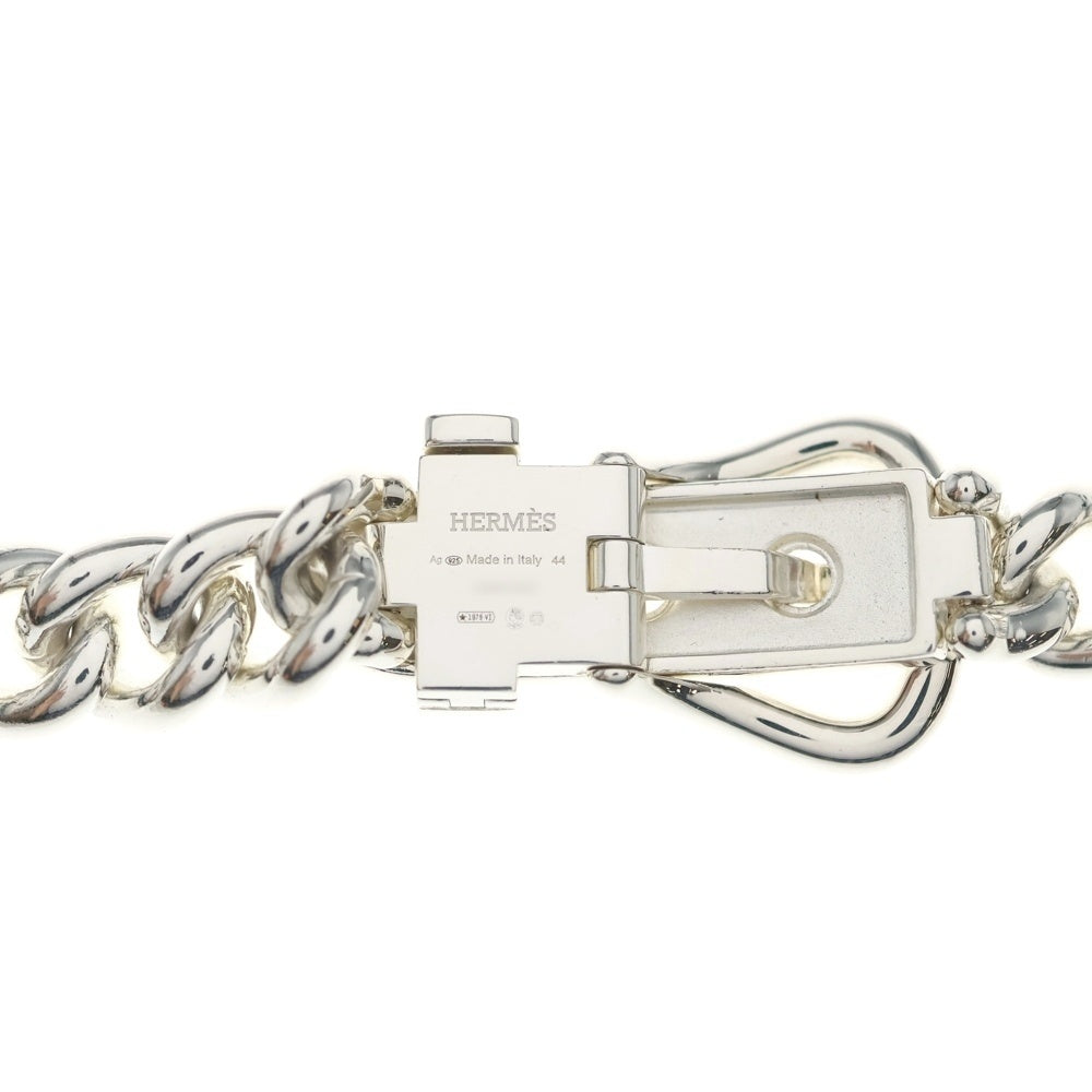 HERMES(エルメス) ブックルセリエ アンフレクシブル チェーン チョーカー ネックレス シルバー レディース
