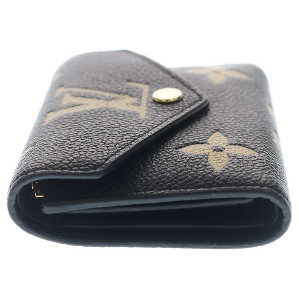 LOUIS VUITTON(ルイヴィトン) ポルトフォイユ ヴィクトリーヌ モノグラム アンプラントコンパクトウォレット 三つ折り財布 ブラック M80968 レディース