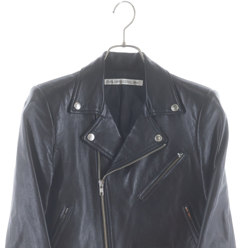 JOHN LAWRENCE SULLIVAN(ジョンローレンスサリバン) TAILORED LAMBSKIN RIDERS JACKET テーパード ラムスキン ダブルライダース ジャケット ブラック JLAW03 レディース