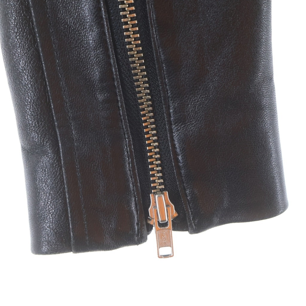 JOHN LAWRENCE SULLIVAN(ジョンローレンスサリバン) TAILORED LAMBSKIN RIDERS JACKET テーパード ラムスキン ダブルライダース ジャケット ブラック JLAW03 レディース