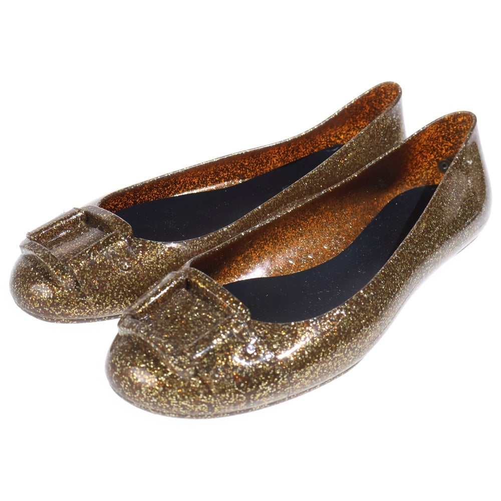 JIMMY CHOO(ジミーチュウ) ■グリッター バレーシューズ ゴールド ラバー #36 レディース