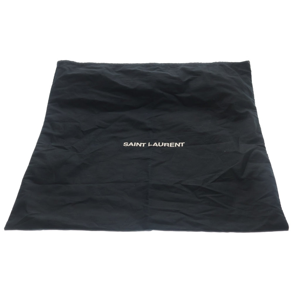 SAINT LAURENT PARIS(サンローランパリ) リヴゴーシュ トートバッグ ハンドバッグ ベージュ×ブラック キャンバス×レザー 499290 シルバー金具 レディース