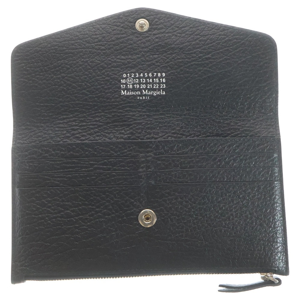 Maison Margiela(メゾンマルジェラ) 4ステッチ レザー ロングウォレット 長財布 ブラック S56UI0142 レディース