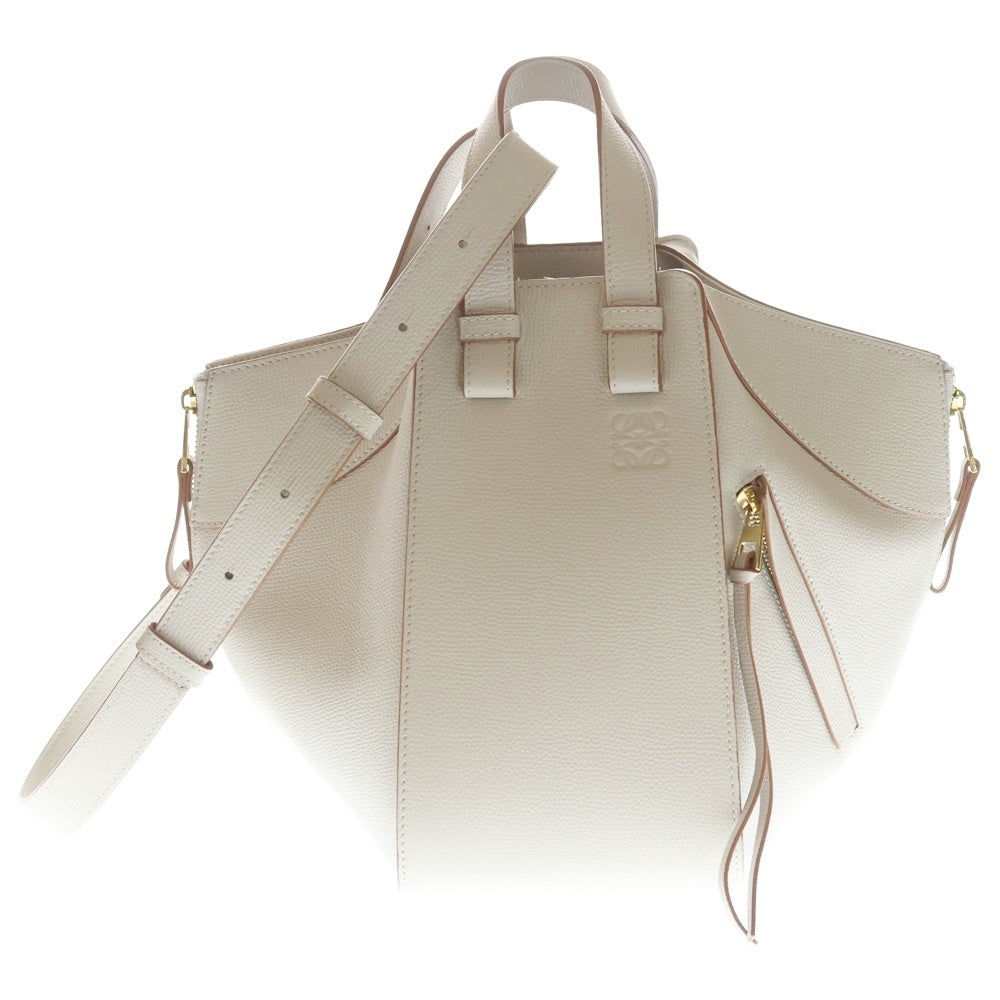 LOEWE(ロエベ) ハンモック スモール レザー 2WAY ハンド ショルダーバッグ ゴールド金具 アイボリー レディース