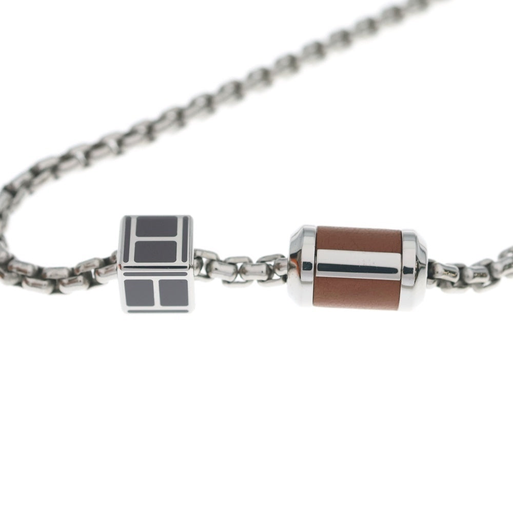 HERMES(エルメス) メリメロ バファローホーン チェーン ネックレス シルバー/ブラウン