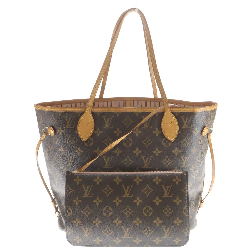 LOUIS VUITTON(ルイヴィトン) モノグラム ネヴァーフルMM トートバッグ ハンドバッグ ブラウン×ピンク レザー×PVC M50366 ゴールド金具 レディース