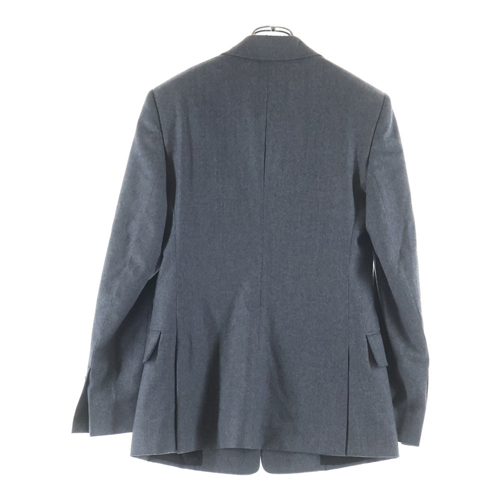 FERRAGAMO(フェラガモ) ピークドラペル 1B メタルボタン シングル テーラードジャケット ウール グレー 13J775 レディース