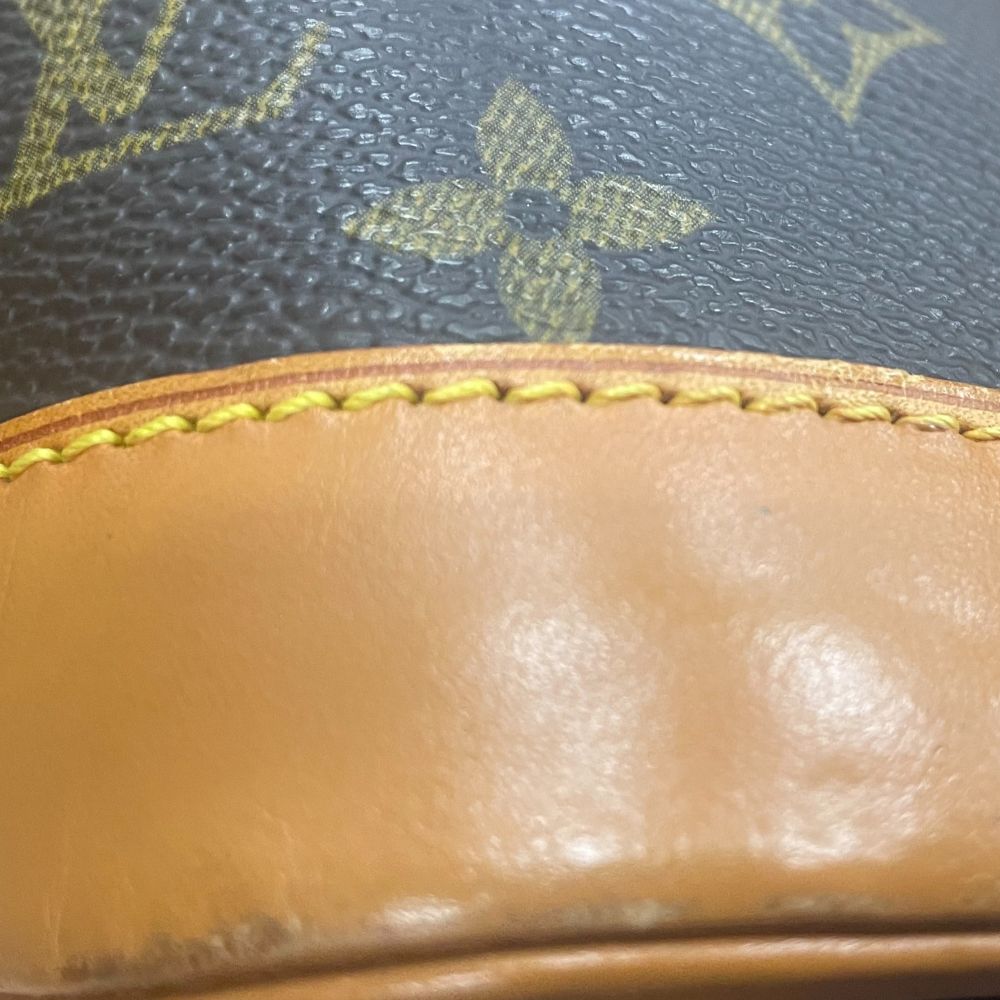 LOUIS VUITTON(ルイヴィトン) モノグラム アルマPM ハンドバッグ ブラウン レザー×PVC M51130 ゴールド金具 レディース