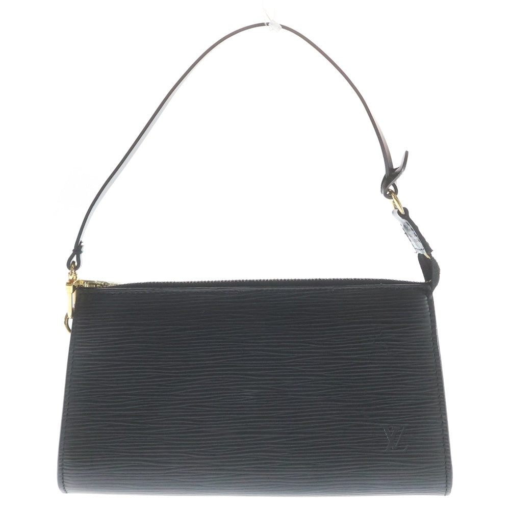LOUIS VUITTON(ルイヴィトン) エピ ポシェットアクセソワール ミニハンドバッグ ケース ポーチ ブラック ノワール レザー M52942 ゴールド金具 レディース