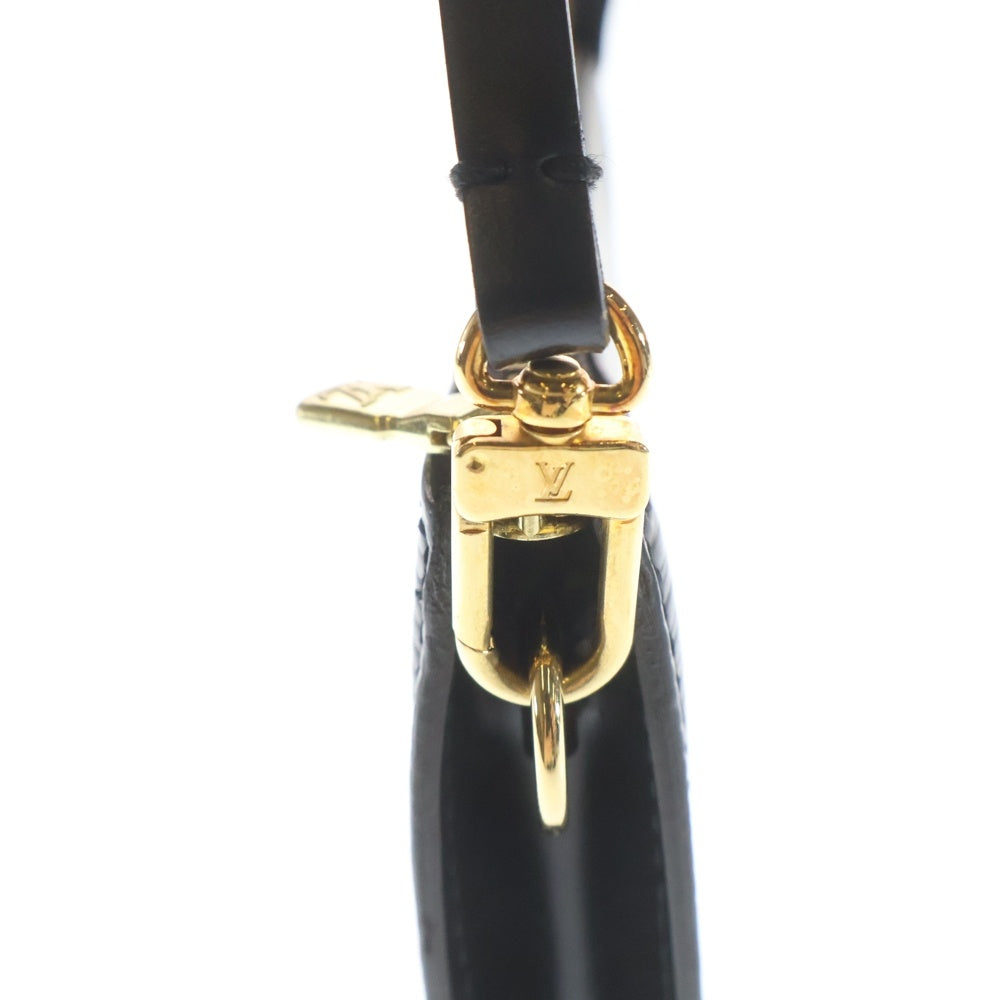 LOUIS VUITTON(ルイヴィトン) エピ ポシェットアクセソワール ミニハンドバッグ ケース ポーチ ブラック ノワール レザー M52942 ゴールド金具 レディース