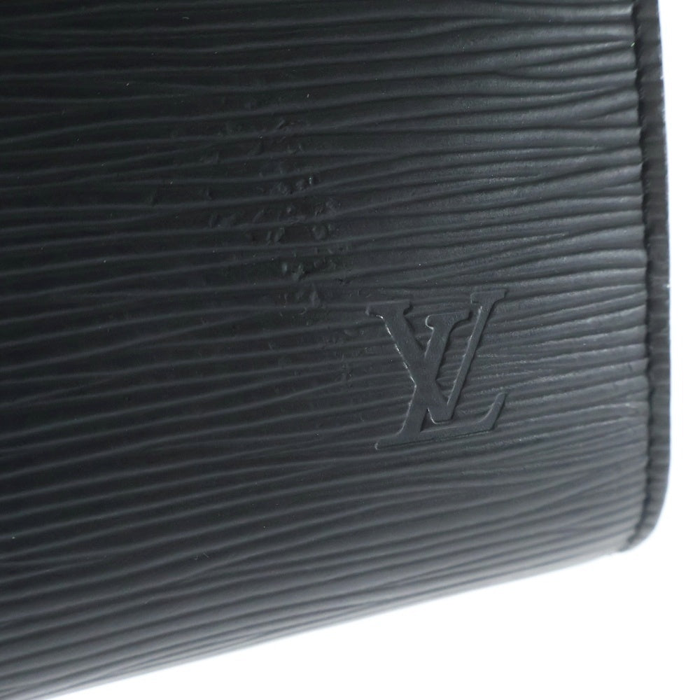 LOUIS VUITTON(ルイヴィトン) エピ ポシェットアクセソワール ミニハンドバッグ ケース ポーチ ブラック ノワール レザー M52942 ゴールド金具 レディース