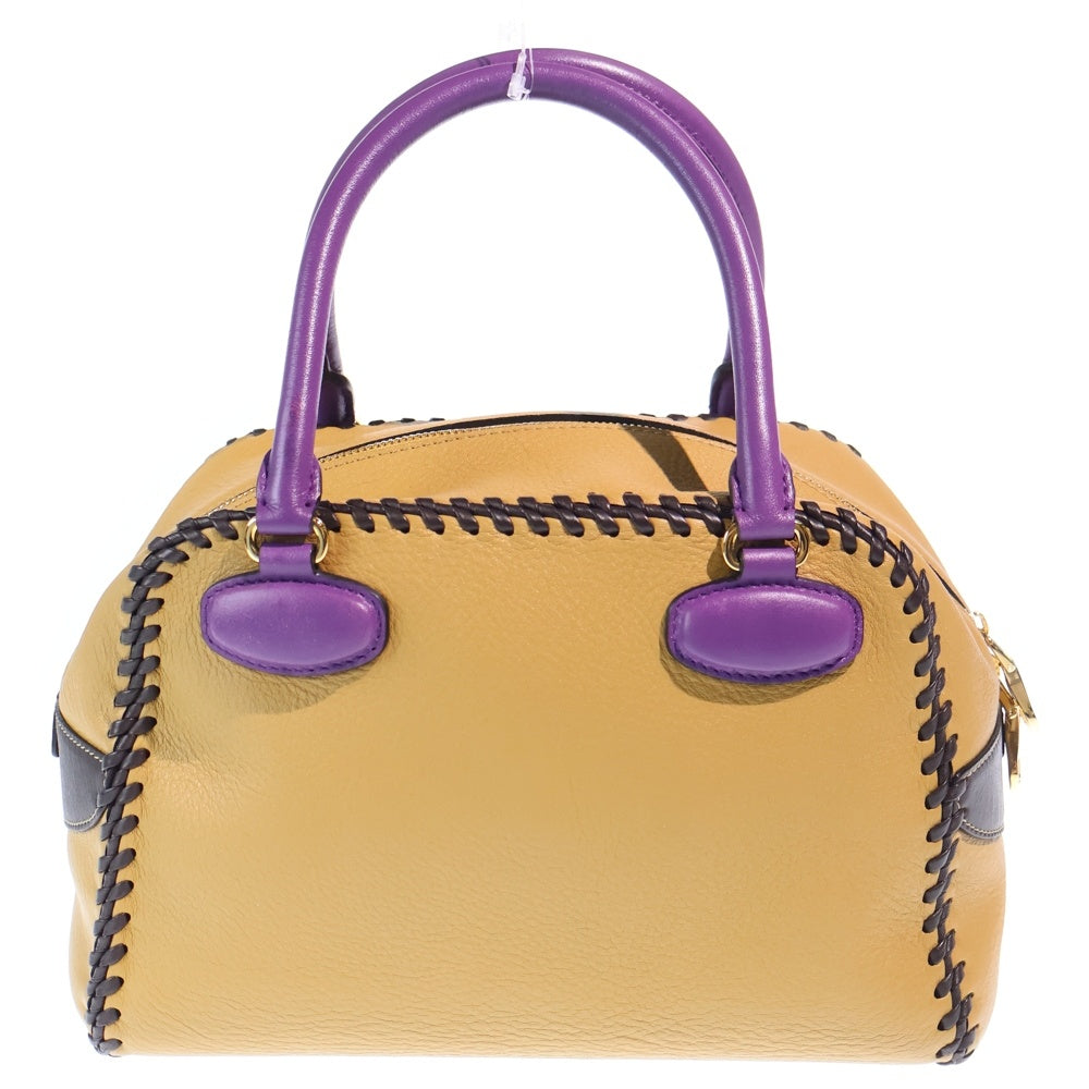 LOEWE(ロエベ) アマソナ26 バイカラー ブラウン×パープル ハンドバッグ レザー レディース