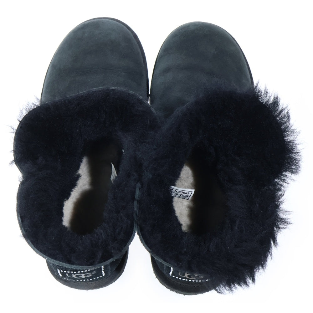 UGG(アグ) MINI BAILEY BUTTON BLING ベイリーボタン ムートン ショートブーツ ブラック 37/23.0cm 1003889 レディース