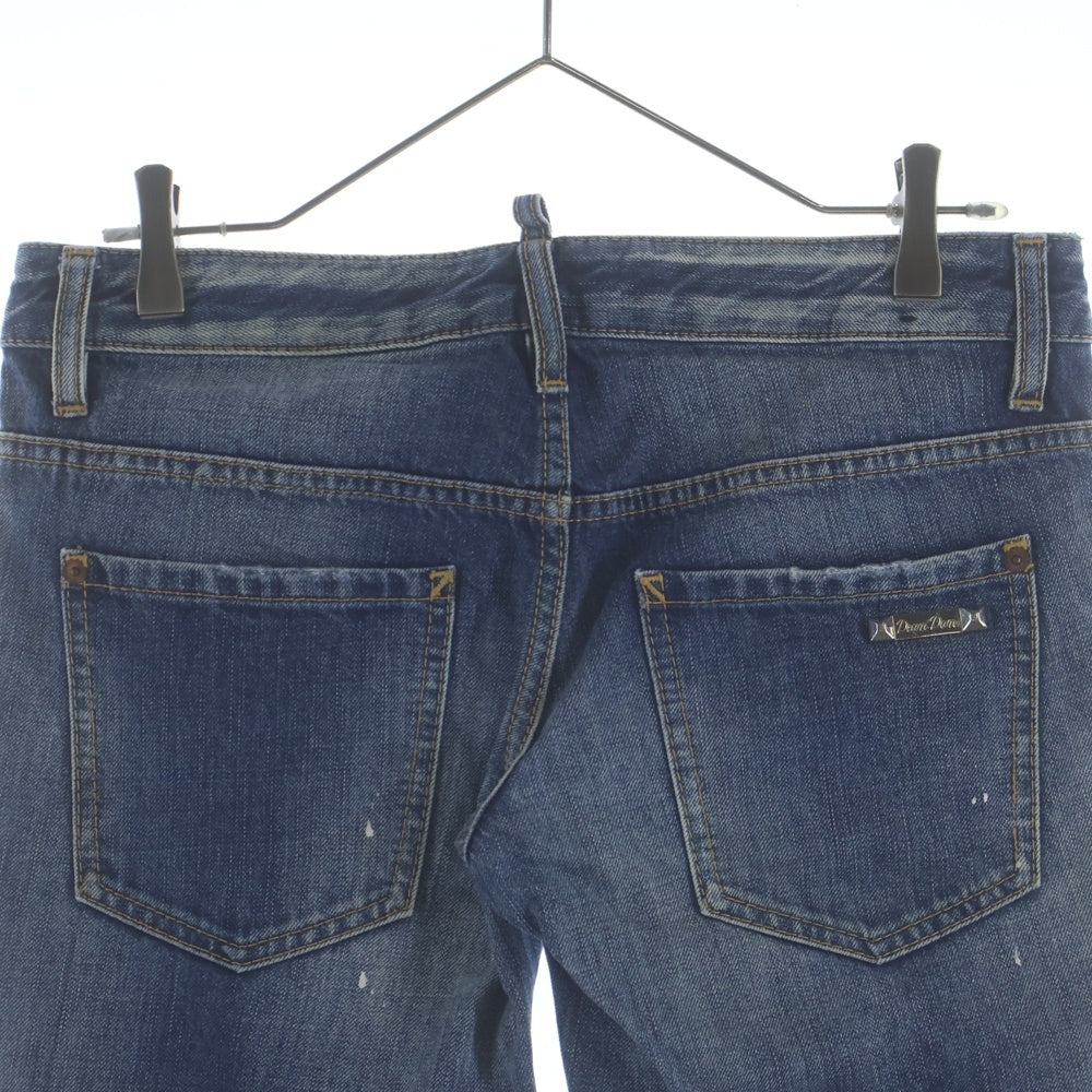 DSQUARED2(ディースクエアード) 13SS Dean Dan ダメージ ペイント加工 デニムパンツ インディゴ S75LA0392 S30309 レディース