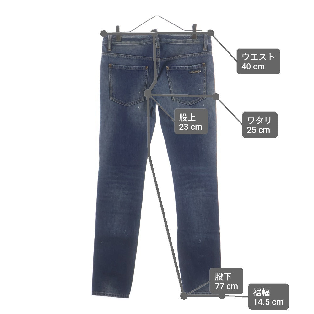 DSQUARED2(ディースクエアード) 13SS Dean Dan ダメージ ペイント加工 デニムパンツ インディゴ S75LA0392 S30309 レディース