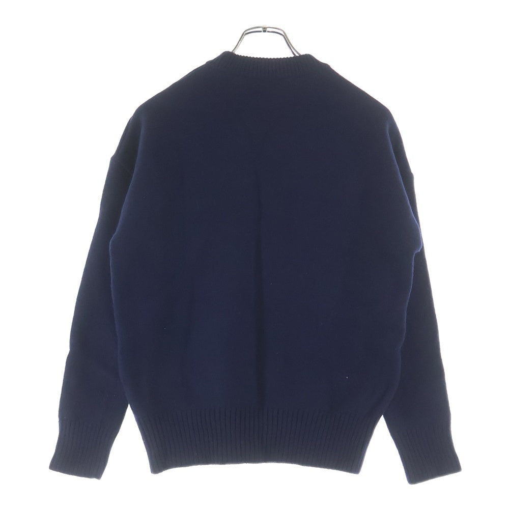 ami paris(アミパリス) AMI DE COEUR CREW NECK SWEATER アミ ドゥ クール クルーネック ニット セーター ネイビー UKS002.018