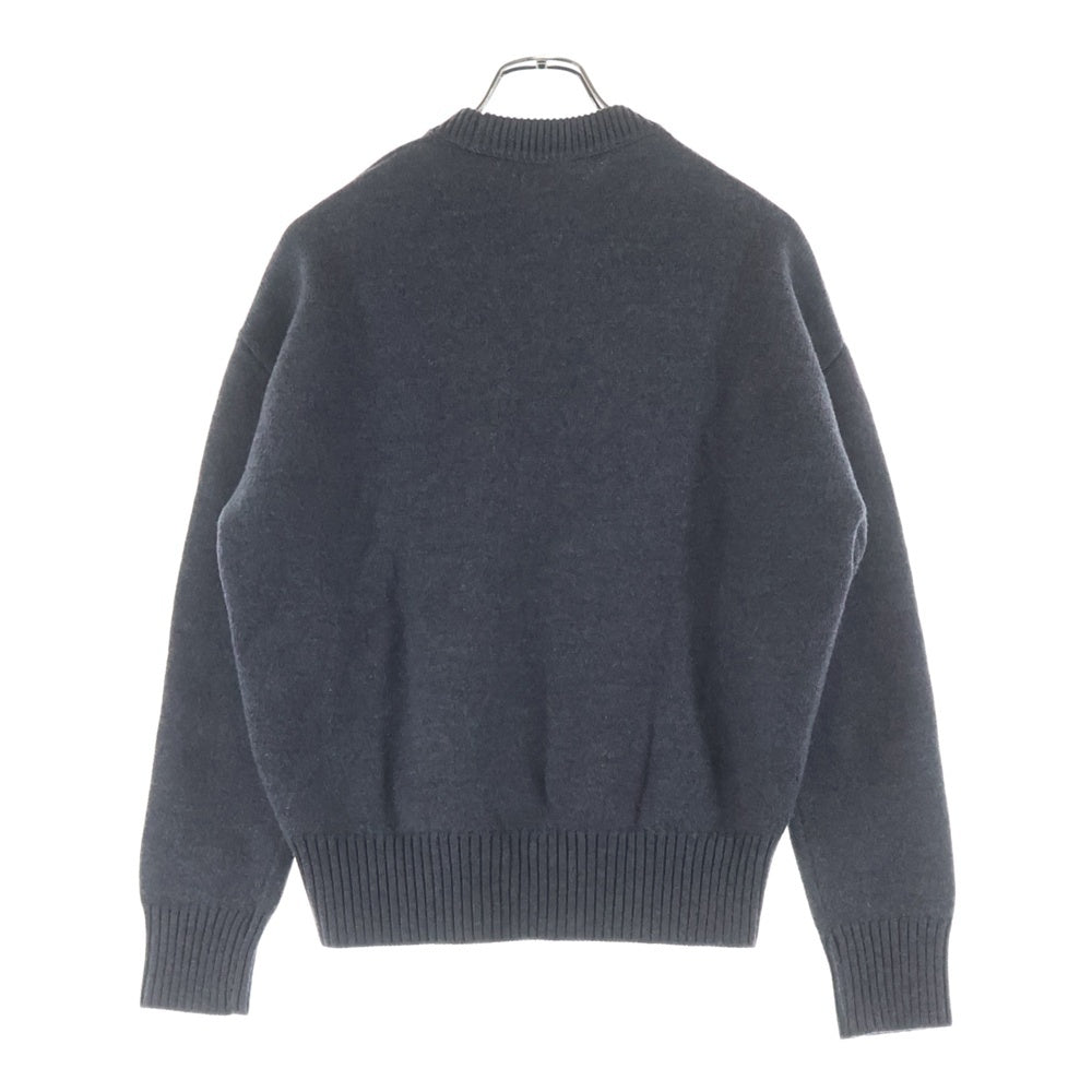 ami paris(アミパリス) AMI DE COEUR CREW NECK SWEATER アミ ドゥ クール クルーネック ニット セーター グレー UKS002.018