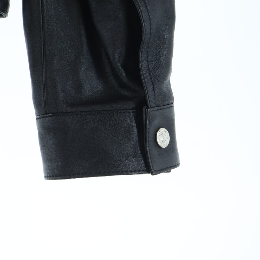 DSQUARED2(ディースクエアード) ラムレザー トラッカージャケット ブラック S74AM1351