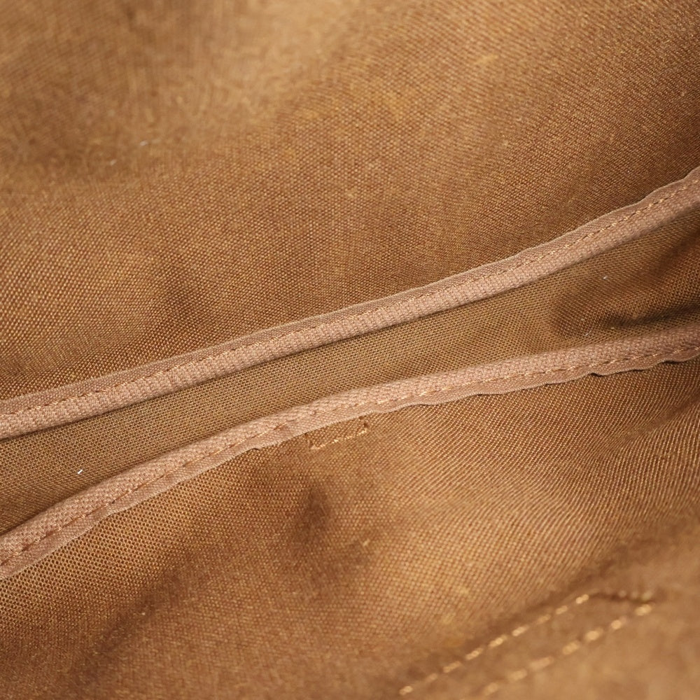 LOUIS VUITTON(ルイヴィトン) モノグラム ソミュール30 ショルダーバッグ ブラウン レザー×PVC M42256 ゴールド金具 レディース