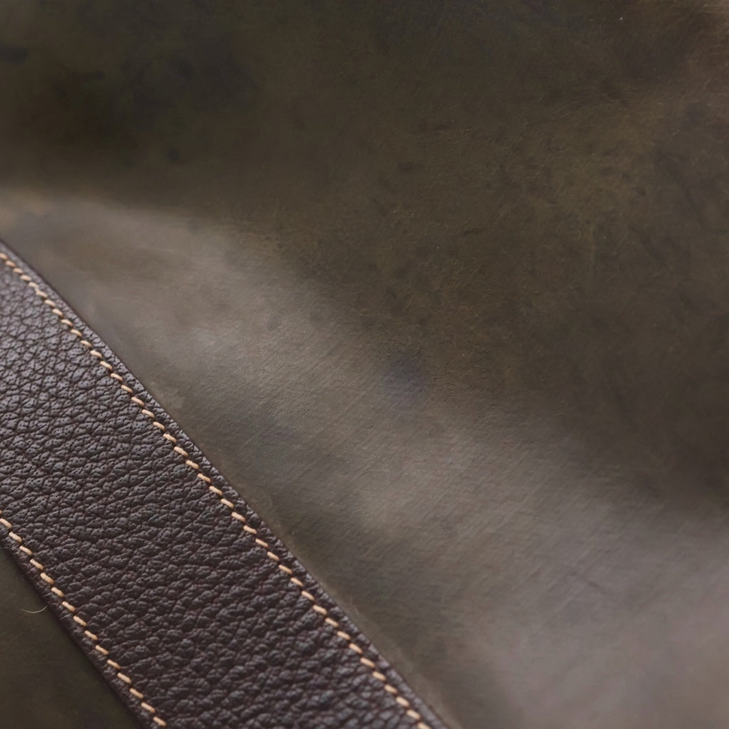 HERMES(エルメス) ガーデンパーティ PM トートバッグ ハンドバッグ オリーブ×ブラウン T刻印 シルバー金具