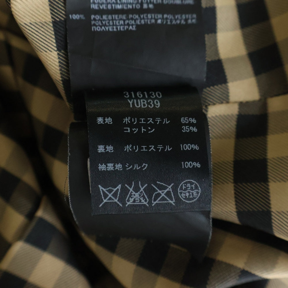 SAINT LAURENT PARIS(サンローランパリ) 13AW エディ期 裏地チェック ベルト付トレンチコート ベージュ 316130 YUB39 レディース