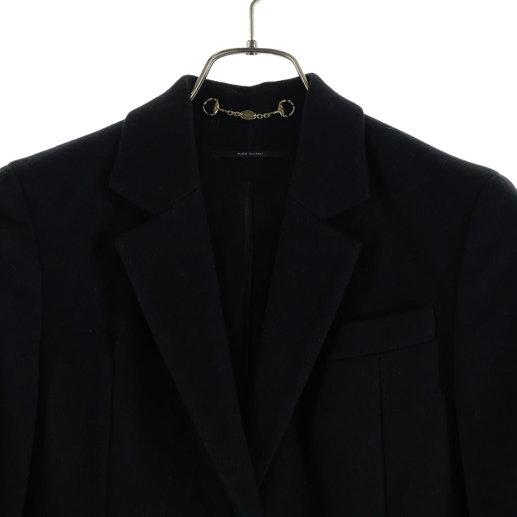 GUCCI(グッチ) 比翼ボタンウールチェスターコート ブラック 247395 ZZ828 レディース