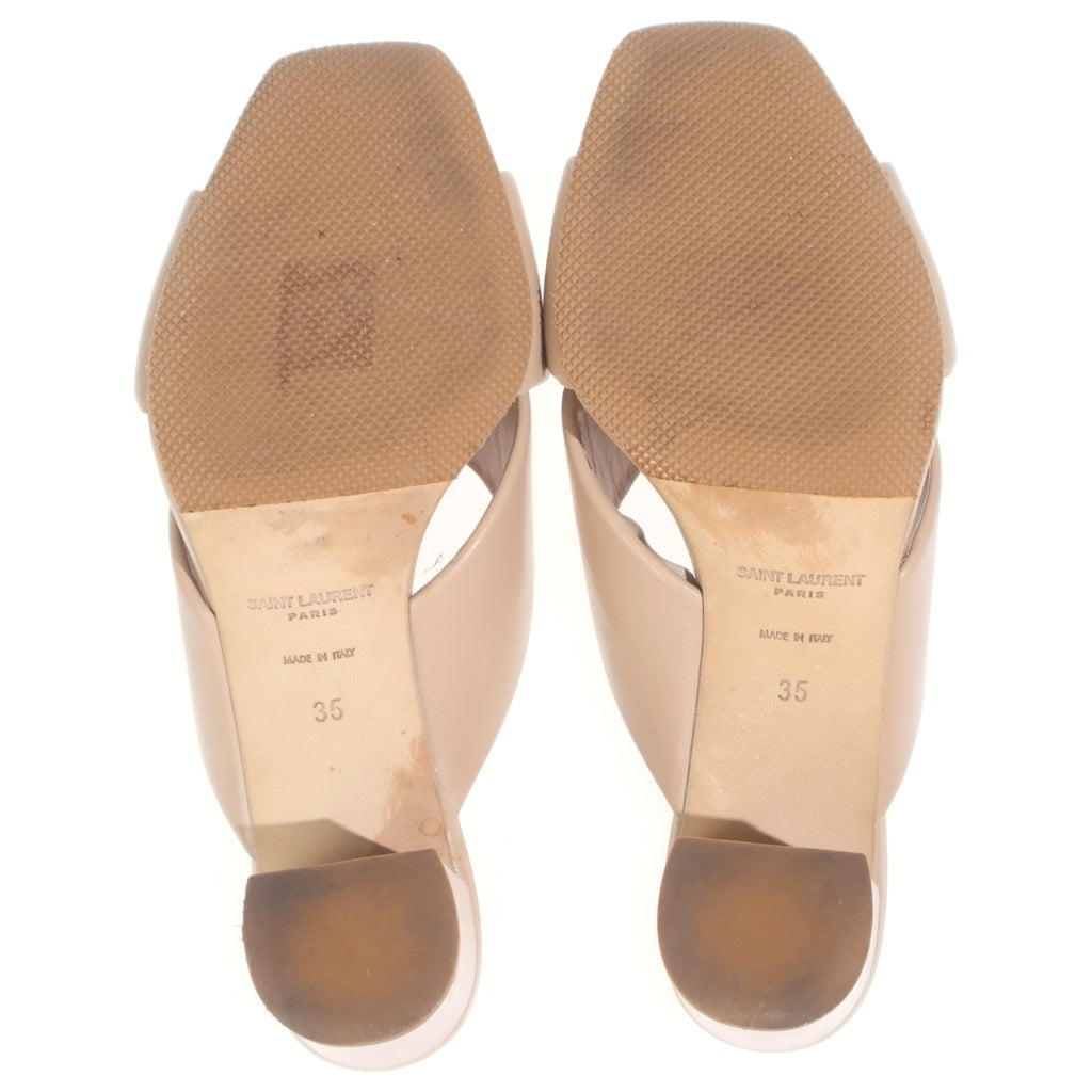 SAINT LAURENT PARIS(サンローランパリ) loulou70 ミュール ベージュ #35 509357 レディース
