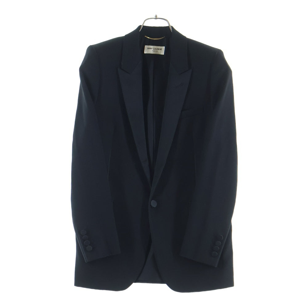 SAINT LAURENT PARIS(サンローランパリ) ラペル切替 スモーキングテーラードジャケット ブラック 535995 Y399W レディース