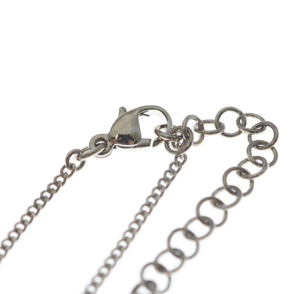 CHANEL(シャネル) ココマーク ビジュー ラインストーンネックレス ペンダント チェーン シルバー×ブラック×ピンク レディース