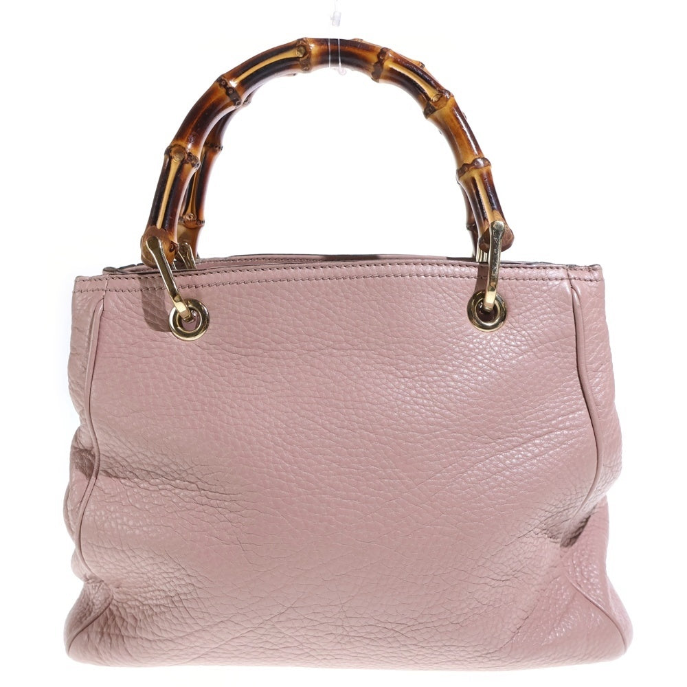 GUCCI(グッチ) バンブー 2WAYハンドバッグ ショルダーバッグ ローズピンク レザー 336032 ゴールド金具 レディース