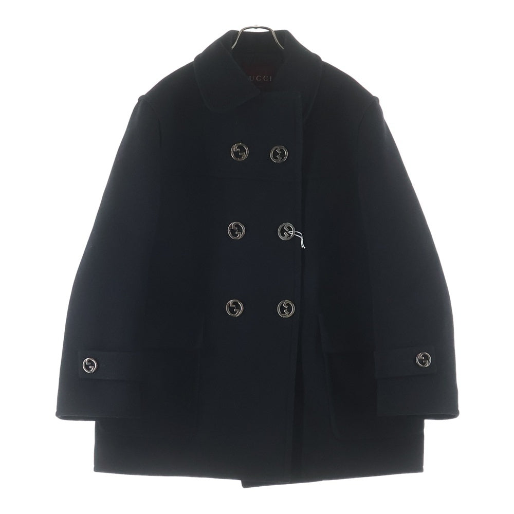 GUCCI(グッチ) 24AW ダブルブレスト ウール コート ブラック 806858 レディース