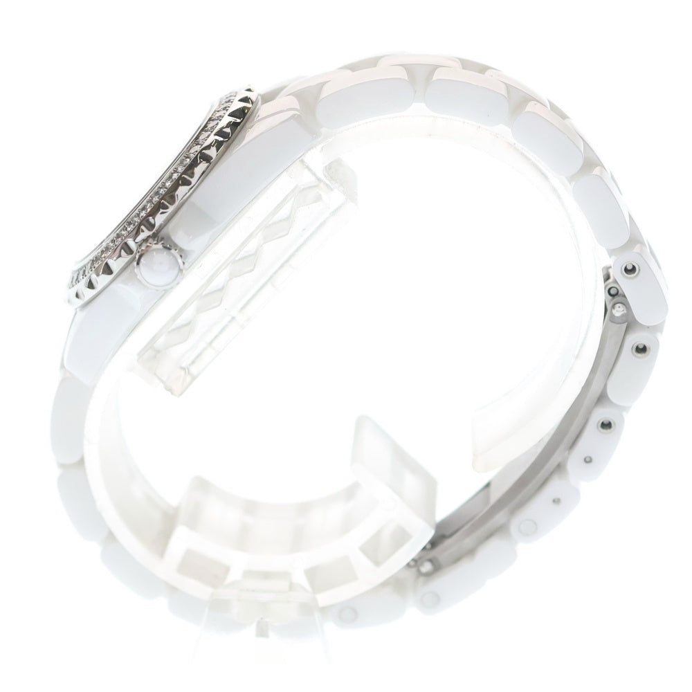 CHANEL(シャネル) J12 シェル文字盤 ベゼルダイヤ 腕時計 ウォッチ ホワイト ラインストーン CE×SS/QZ H2572 レディース