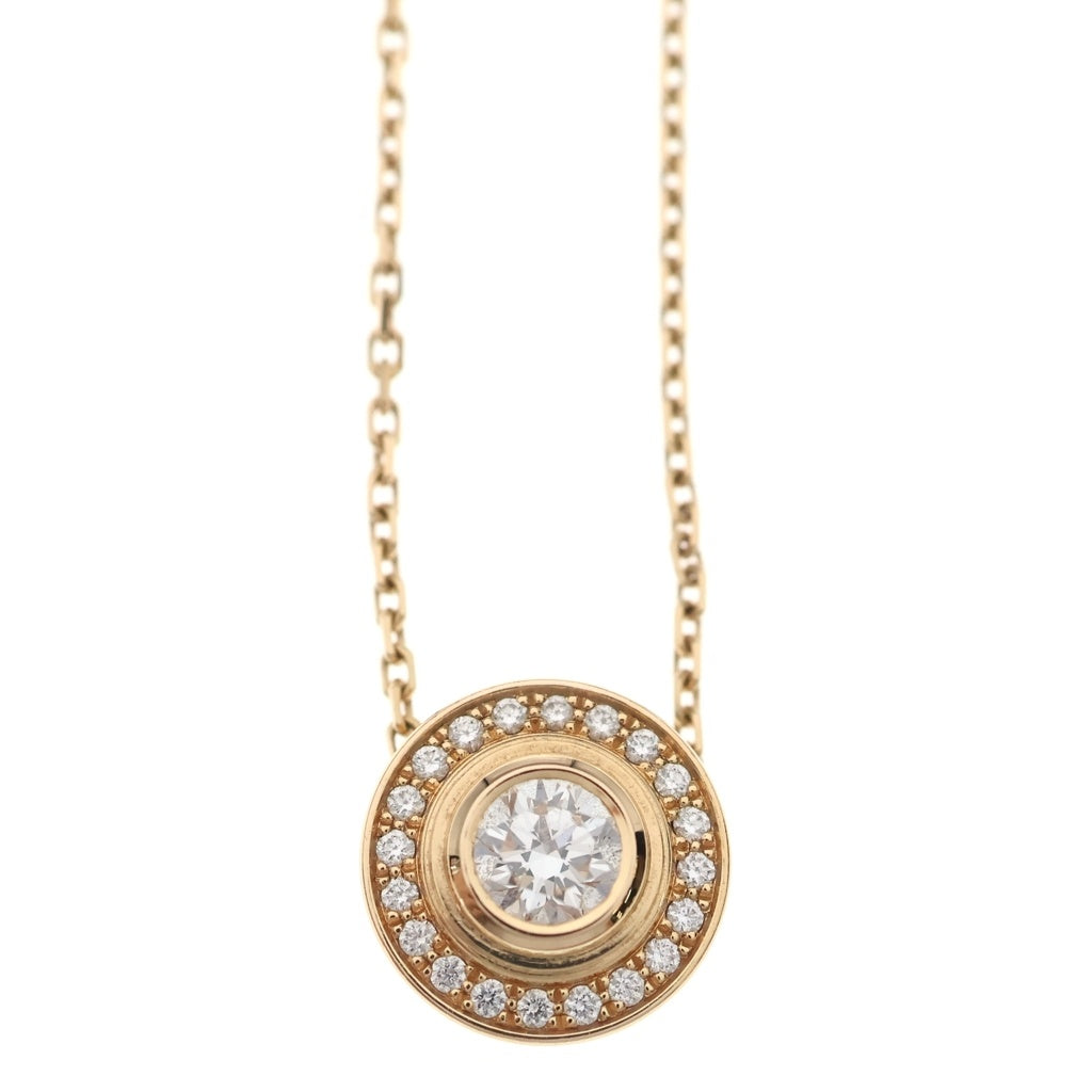Cartier(カルティエ) ダムール パヴェダイヤ ネックレス ペンダント チェーン 750PG レディース