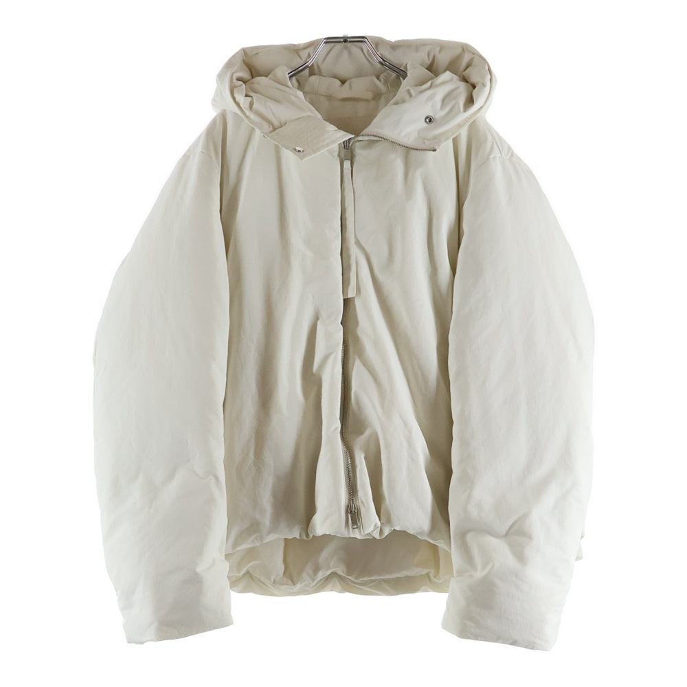 JIL SANDER +(ジルサンダープラス) 22AW ジップアップ フーデット ダウンジャケット ホワイト J40AF0009