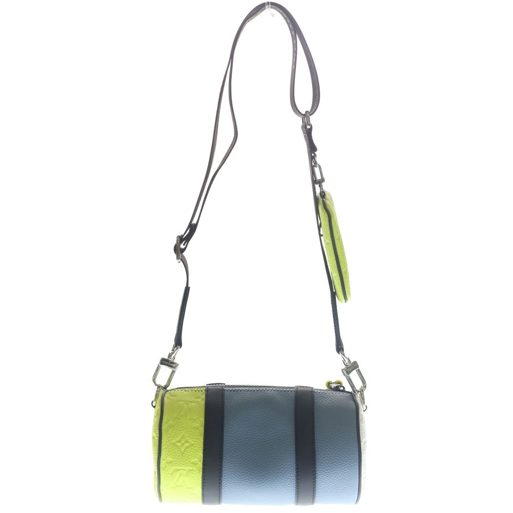 LOUIS VUITTON(ルイヴィトン) ポロション トリヨン レザー 2WAY ハンド ショルダーバッグ グレー/イエロー M59927 レディース