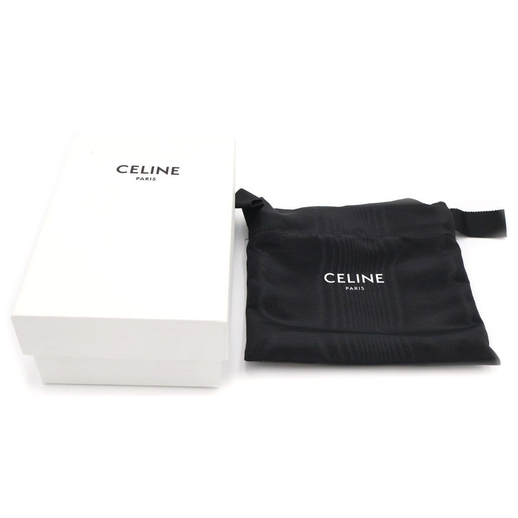 CELINE(セリーヌ) トリオンフ 三つ折り財布 コンパクトウォレット コインケース ブラウン PVCレザー ゴールド金具 レディース