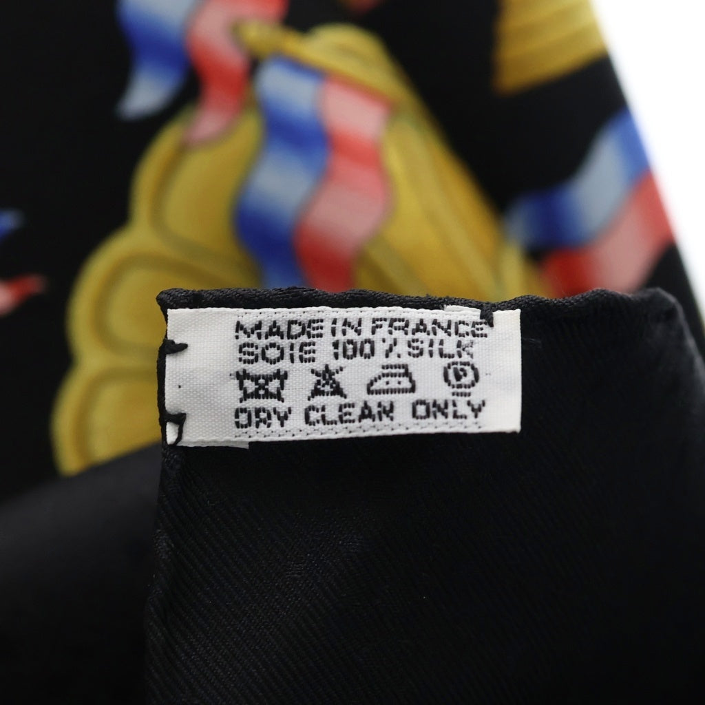 HERMES(エルメス) カレ90 LUNA PARK シルクスカーフ ブラック レディース