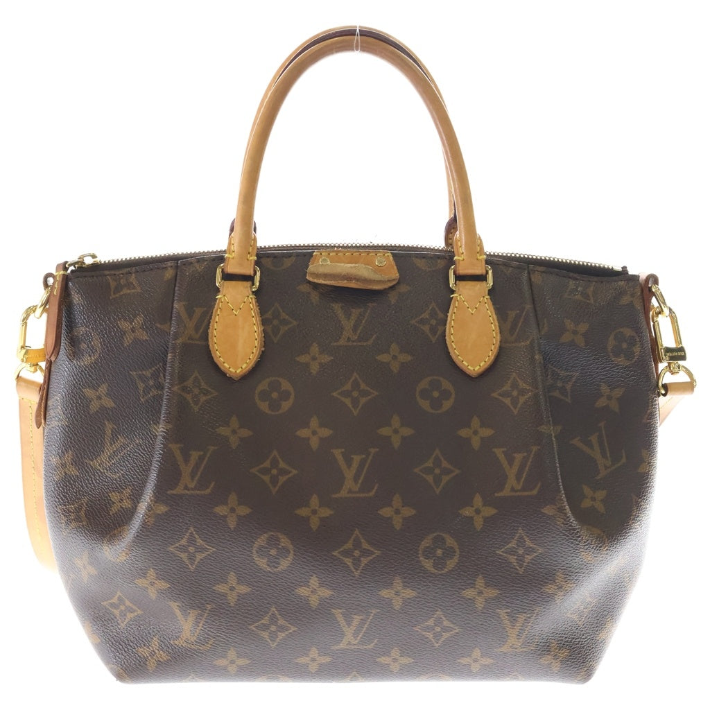 LOUIS VUITTON(ルイヴィトン) モノグラム テュレンPM 2WAYバッグ ハンドバッグ ショルダーバッグ ブラウン レザー×PVC ゴールド金具 レディース