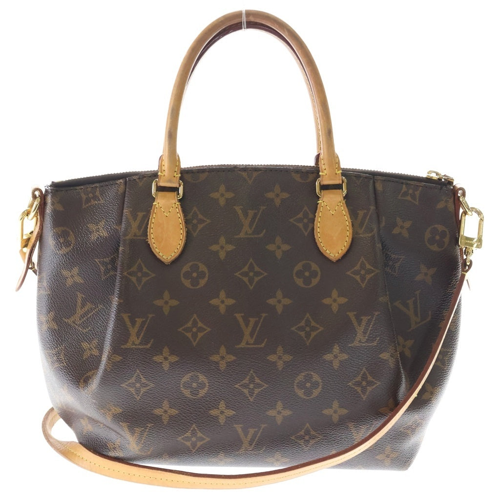 LOUIS VUITTON(ルイヴィトン) モノグラム テュレンPM 2WAYバッグ ハンドバッグ ショルダーバッグ ブラウン レザー×PVC ゴールド金具 レディース