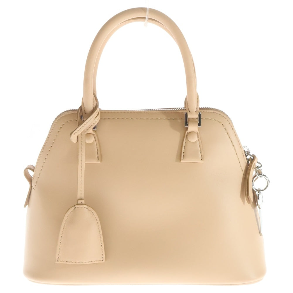 Maison Margiela(メゾンマルジェラ) 5AC ミニ 2WAYバッグ ショルダーバッグ ハンドバッグ ベージュ×レザー シルバー金具 レディース