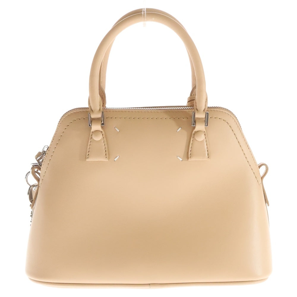 Maison Margiela(メゾンマルジェラ) 5AC ミニ 2WAYバッグ ショルダーバッグ ハンドバッグ ベージュ×レザー シルバー金具 レディース