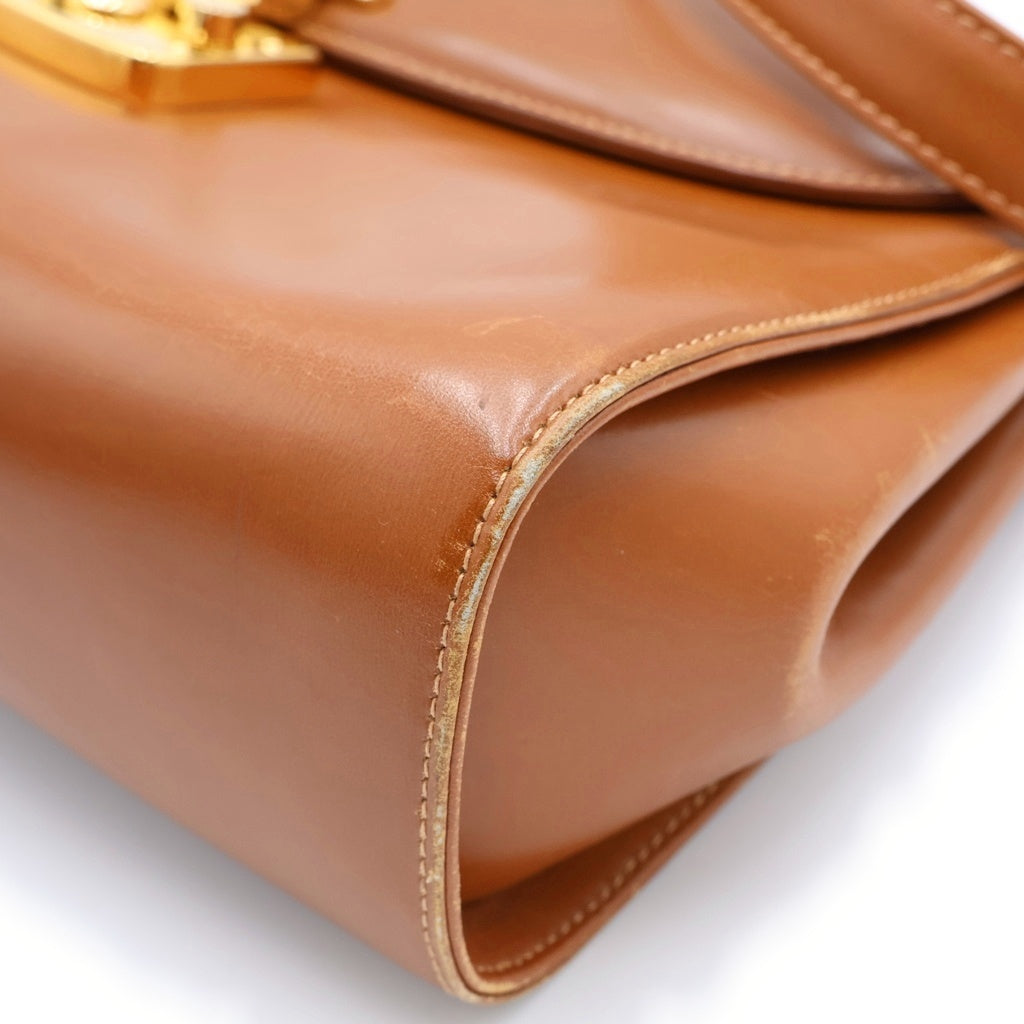 GUCCI(グッチ) オールドグッチ ショルダーバッグ ブラウン レザー 004.109.0446 ゴールド金具 レディース