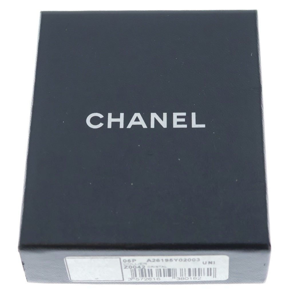 CHANEL(シャネル) ココマーク ロゴ ラインストーン ピンバッジ ピンズ ゴールド×ピンク レディース