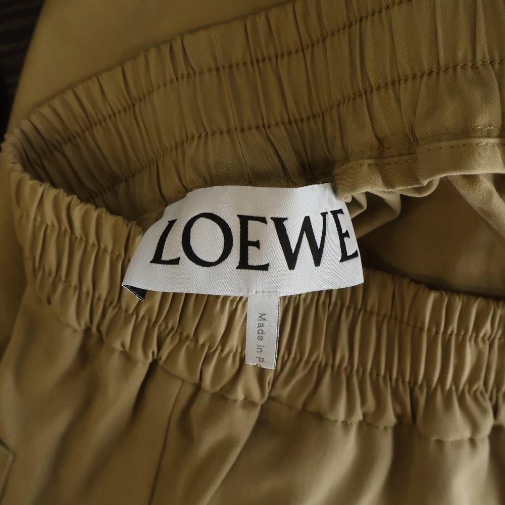 LOEWE(ロエベ) アナグラムロゴ 刺繍 ポケット ワイドパンツ ベージュ レディース S359Y04XBK