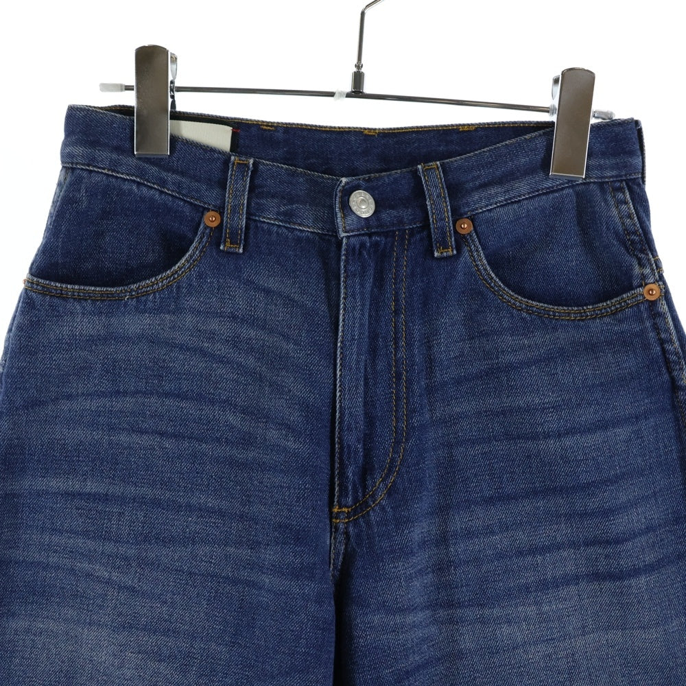 GUCCI(グッチ) ワイドレッグデニムパンツ インディゴブルー 574462 XDATF レディース