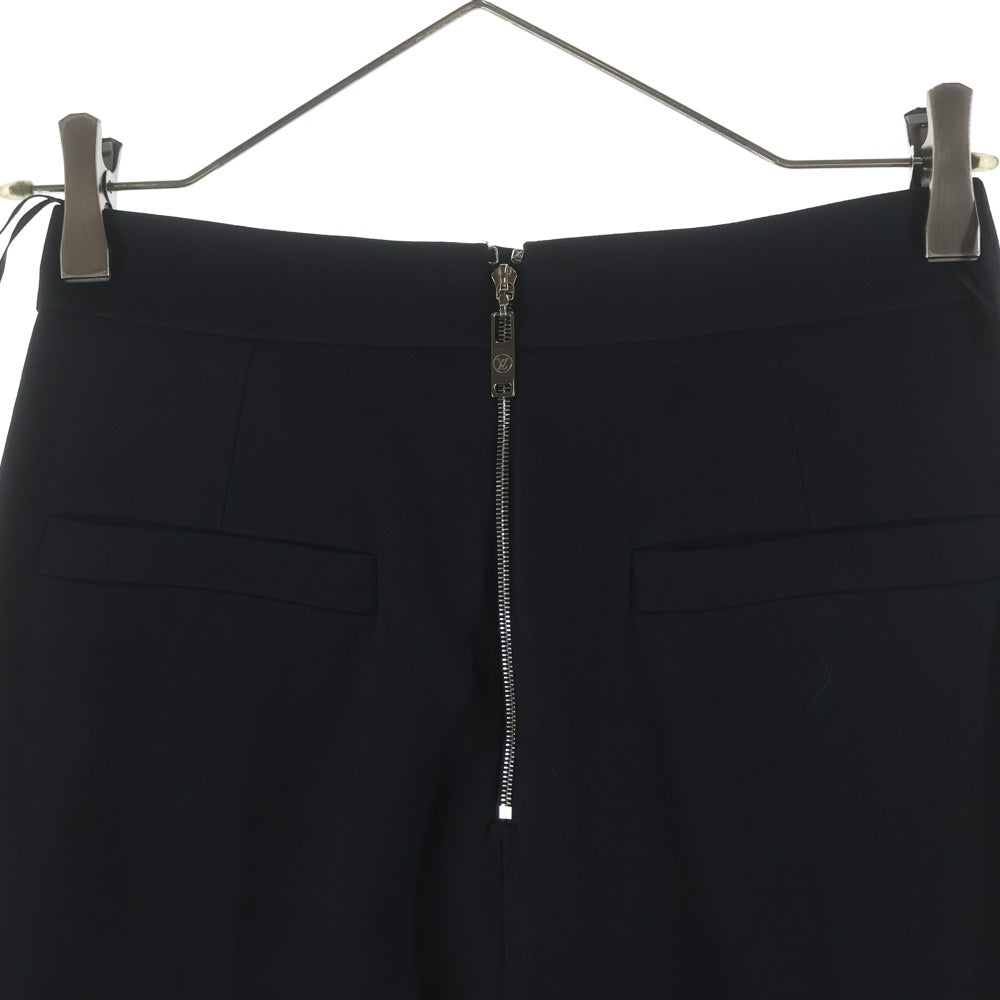 LOUIS VUITTON(ルイヴィトン) 17AW 異素材切り替え ドレープ ベルトスカート ブラック レディース RW172W XUK FDSK12