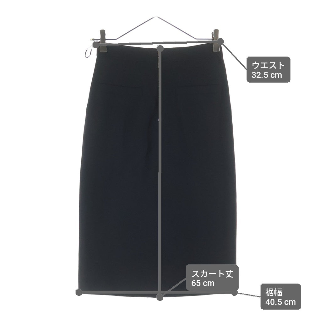 LOUIS VUITTON(ルイヴィトン) 17AW 異素材切り替え ドレープ ベルトスカート ブラック レディース RW172W XUK FDSK12