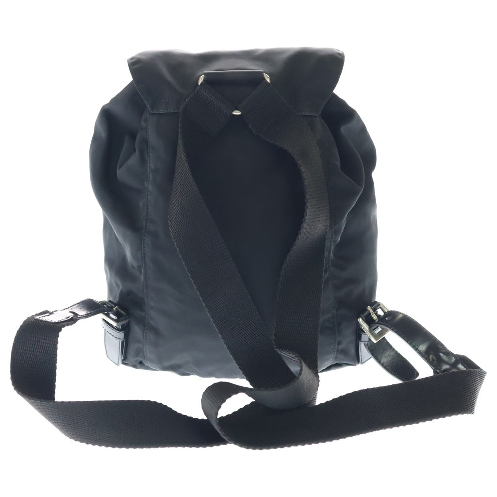 PRADA(プラダ) ミニバックパック リュックサック ブラック テスートナイロン シルバー金具 レディース