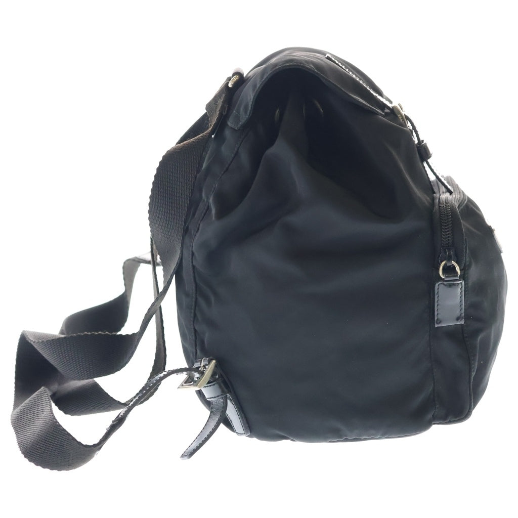 PRADA(プラダ) ミニバックパック リュックサック ブラック テスートナイロン シルバー金具 レディース