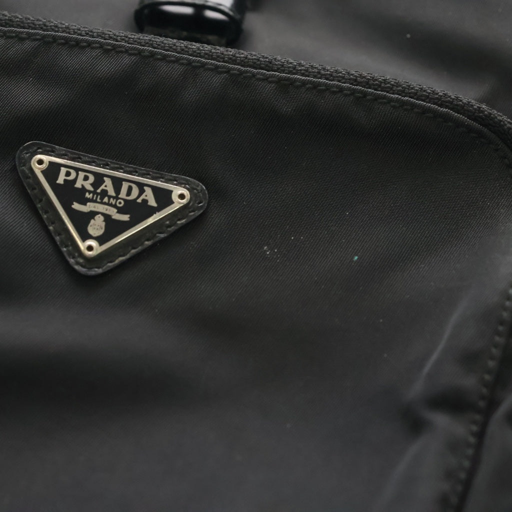 PRADA(プラダ) ミニバックパック リュックサック ブラック テスートナイロン シルバー金具 レディース